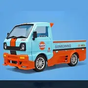 Decorative Car Model 1:24 for Gulf Truck Diecast Metal Alloy Collection Car Model Decorative Ornament Perfect for Gifting