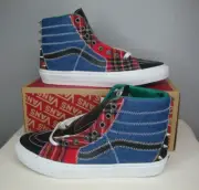 Vans Sk8-Hi Tartan Daze Punk Skate Shoes Mens 7.5, Womens 9 Metal Studs Plaid
