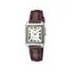 【CASIO】方形簡約風指針羅馬時刻皮帶腕錶-咖啡X白面金針(LTP-V007L-7B2)/18mm