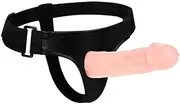 joysperous SM Strap-On Dildo Soft Full Silicone Hollow Penis Extender Strap On Dildo For Men Penis Extension Strapon Dildo With Belt No Vibration for Men Women