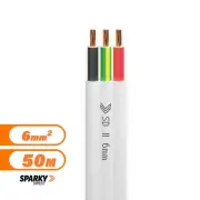 Electra-Cables 6.0mm Twin & Earth Flat Cable | Pvc / Pvc | 7-104-2ERB | 50mtr C