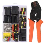 1-6Pin Electrical Wire Terminal Cable Wire Connector Crimper Tool Kit + Fuses