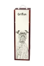 Brussels Griffon Wine Box With Dog Art-Dog