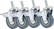 Heavy Duty 75mm Swivel Castor with Brake Trolley Casters Wheels for Furniture casters