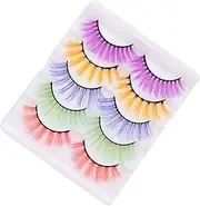 BATHVEVE 5Pairs Messy Faux Eyelashes Soft Makeup Lash Extensions for Daily Wear Parties Cosplay Photography Natural Look False Lashes for Charming Eyes