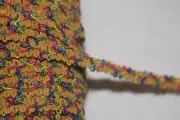 6 yards mustard yellow confetti rainbow gimp sewing upholstery trim 3/8" wide