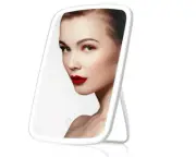 Makeup Mirror Touch Screen LED Three Colors Portable USB Rechargeable 2400 mAh