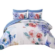 Floral Soft Duvet Quilt Doona Cover Set Queen King Size Bedding Set Pillowcases