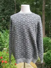 Ben Sherman Silver Chalice Marl Crew Neck Wool Sweater Size XXL NEW TAGS $129