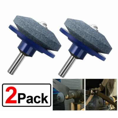 2Pcs Universal Lawn Mower Faster Blade Sharpener Grinding Garden Kit Power Drill