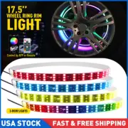4pcs 17.5'' RGB Wheel Ring Lights LED For Truck Car Rim Lights Bluetooth APP NEW