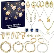 WAZIJ Calendar Calendar Jewellery Women with 24 Surprises ChristmasGift Women'S Jewellery Set