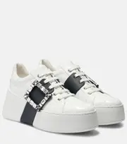 [Roger Vivier] Roger Vivier Viv Skate leather platform sneakers AU 7 white