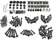 Motorcycle Fairing Bolt Screw Motorcycle Fairing Bolt Screw Fastener Fixation for Suzu&ki for Hayabusa for M109R(Black)