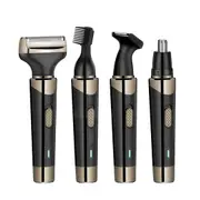 Electric Razor for Men Rechargeable Beard Nose Hair Face Trimmer Rotary Razor USB Groomer Waterproof Wet Dry 4 in 1 Shavers
