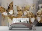 3D Butterfly Oil Painting Self-adhesive Removeable Wallpaper Wall Mural