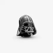 Genuine Pandora Silver Black Darth Vader Charm 799256C01 NEW