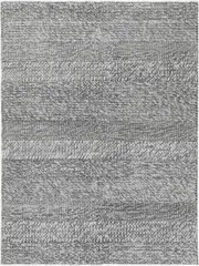 Halo Charcoal Multi Pattern Wool Blend Rug