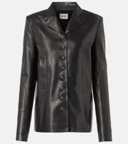[Khaite] Khaite Saraphina leather blazer AU 6 black