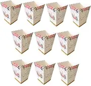 SHOWERORO Theme Popcorn Boxes 10pcs Treat Boxes for Party Birthday Wedding Disposable and Attractive Tableware