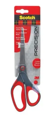 Scotch 3M Sharpened Precision Scissors 8 inch Finest Stainless Steel Blades PK12