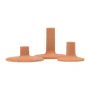 Stoneware Taper Candle Holders, Set of 3