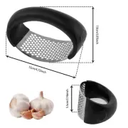Garlic Press Rocker Set Stainless Steel Garlic Mincer with Peeler Time·~