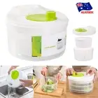 Salad Spinner Vegetable Lettuce Washer Dryer Serving Bowl Container Large AU NEW