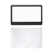 Credit Card Size Pocket Magnifier Fresnel Lens Ruler Fire Starter Wallet