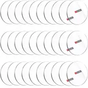 Enoin 30 Pack 1 Inch round Clear Acrylic Sheets Plexiglass Sheet 1/8 Inch Thick