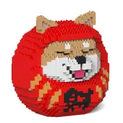 Jekca Shiba Daruma Doll 01S-M01 Building Bricks Set 18x16x21cm