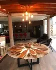 Custom Made Epoxy Resin Dining Table Top Handmade Furniture Acacia Wooden Decor