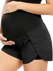 [AMPOSH] Women's Maternity Shorts Underbelly Stretchy Workout Pregnancy Pajama Shorts