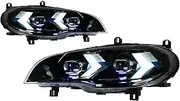 Car Headllights Compatible For BMW E70 LED Headlight 2007-2013 Headlights X5 DRL Turn Signal High Beam Arrow Style Projector Lens(11-13)