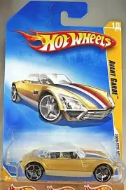 2009 Hot Wheels #18 New Models 18/42 AVANT GARDE Gold-White Variant w/OH5 Spokes