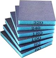 YAO 5/6pcs Sanding Sponge Coarse Medium Fine Grit Sanding Block Sander Sponges Sandpaper for Metal Wood Glass Washable and Reusable