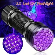 21LED UV Flashlight - Black Light Ultraviolet Lamp Light Up for Nail Enhancement, Fluorescence Detection for Home Party