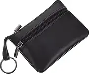 STOBOK Mens Coin Purse Keychain Zippered Wallet for Coins Lightweight and Compact Coin Bag