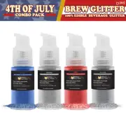 4th of July Brew Glitter Pump Collection A (4 PC SET) | 4th of July Party Kit
