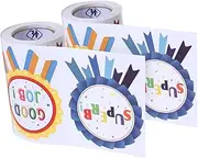 HOMSFOU 2 Rolls Reward Stickers of Fun Adhesive Badge Labels for Preschool Kindergarten Encouraging Success with Engaging Designs Incentive Supplies