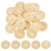 30Pcs Wooden Buttons 34mm 2 Hole Round Wood Sewing Button Craft, Natural Wood