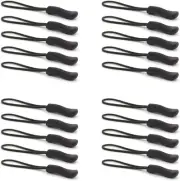 Upgraded 20PCS Premium Black Zipper Pulls - Replacement Tab Tags