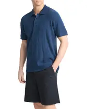 Vince Variegated Texture Polo Shirt