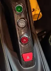 Fits Ferrari California T 15-18 F1 Gear Button Covers in Tri Color Carbon Fiber (for: Ferrari)