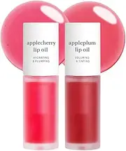 [NOONI] Appleseed Lip Oil Set - Applecherry & Appleplum | with Apple Seed Oil, Lip Oil Duo, Lip Stain, Long-Lasting, Plumping, Gift, Gift Sets, For Chapped and Flaky Lips