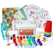 118Pcs Counting Bears with Matching Sorting Cups Preschool Learning Toy For Kids