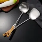 Wood Handle Cooking Shovel Long Handle Rice Spoon Ladle Home Use