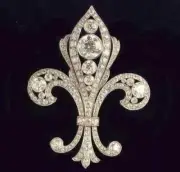 Gift Brooch Pin 14K White Gold Plated 2.40Ct Round Lab Created Diamond Women's