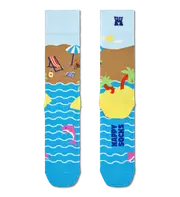 Blue Beach Break Crew Sock