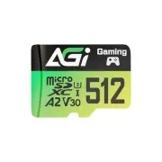 AGI 512GB MicroSD High Speed ​​Memory Card A2 U3 V30 4K C10 (Read/Write Speed ​​
